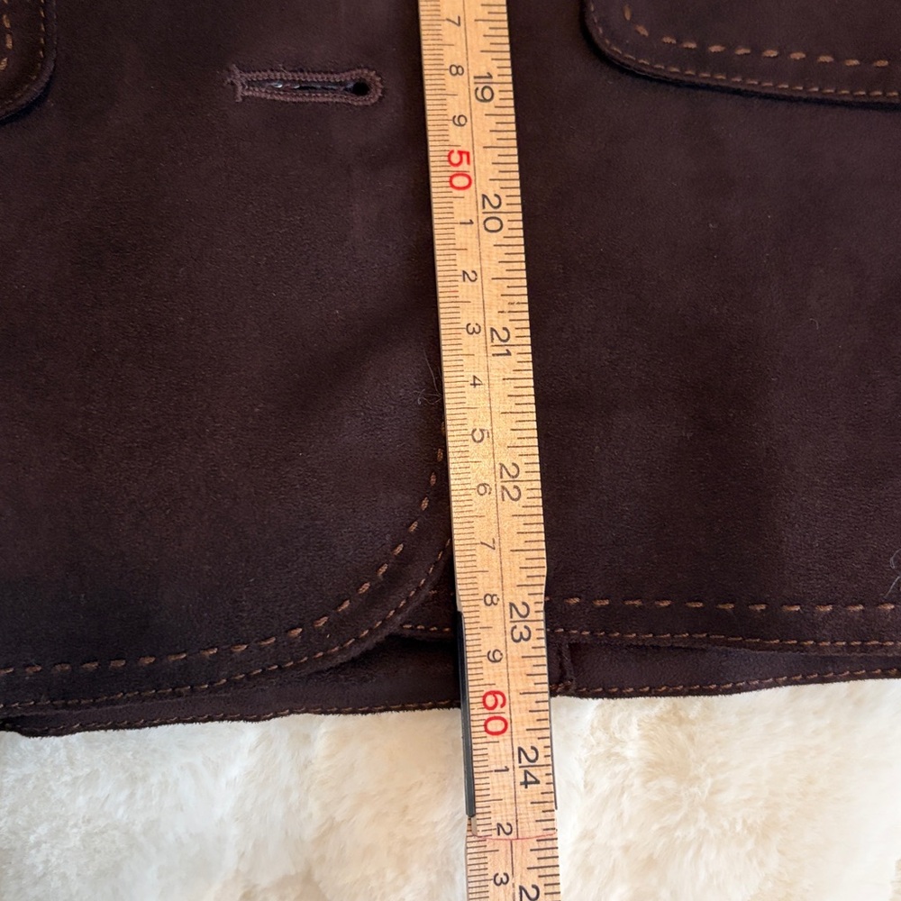 Next Chocolate Brown Suede Two-Piece Skirt Set - Picture 14 of 16